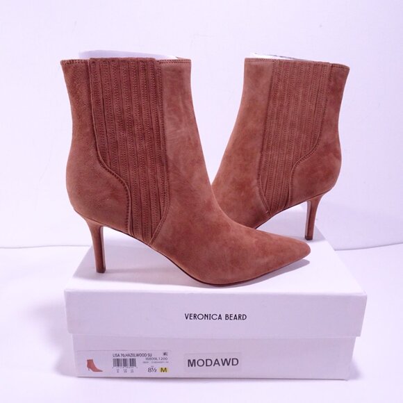 Veronica BEARD WONDER WOMAN™ LISA STILETTO-HEEL BOOTIE Boots NIB 498 8.5 Sand - Picture 10 of 11